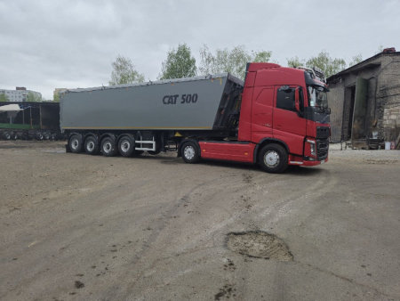 Самосвальный полуприцеп САТ 500 55 м3 алюминиевый 4 оси детальное фото - Spec-Trucks