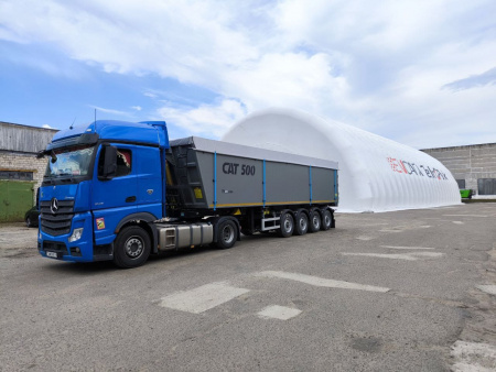 Самосвальный полуприцеп САТ 500 49 м3 алюминиевый 4 оси детальное фото - Spec-Trucks