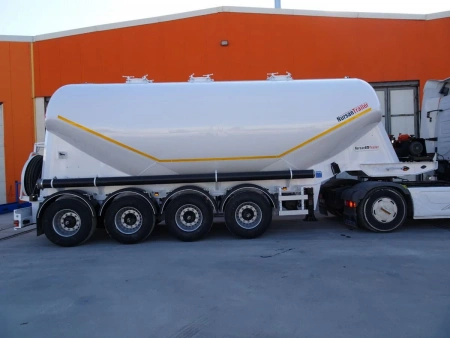 Полуприцеп цементовоз NURSAN ANRS2 35 м3 4 оси алюминиевый детальное фото - Spec-Trucks