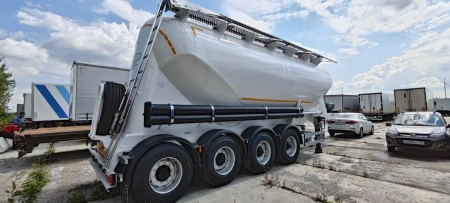 Полуприцеп цементовоз СЕСПЕЛЬ SF4U34 34 м3 4 оси алюминиевый детальное фото - Spec-Trucks