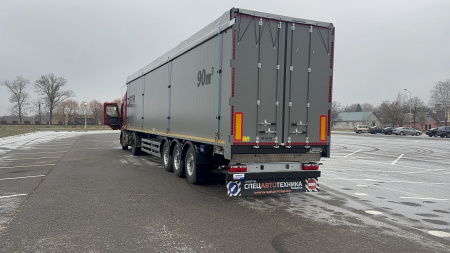 Полуприцеп мусоровоз с подвижным полом САТ 150 90 м3 детальное фото - Spec-Trucks