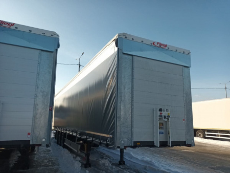 Тентованный полуприцеп FLIEGL SDS 350 шторный с кониками детальное фото - Spec-Trucks