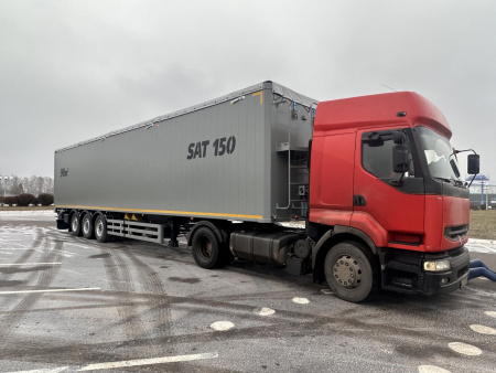 Полуприцеп мусоровоз с подвижным полом САТ 150 90 м3 детальное фото - Spec-Trucks