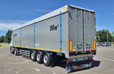 Самосвальный полуприцеп САТ 150 90 м3 с подвижным полом детальное фото - Spec-Trucks