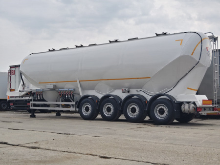 Полуприцеп кормовоз Сеспель SF4U55 55 м3 алюминиевый 4 оси детальное фото - Spec-Trucks