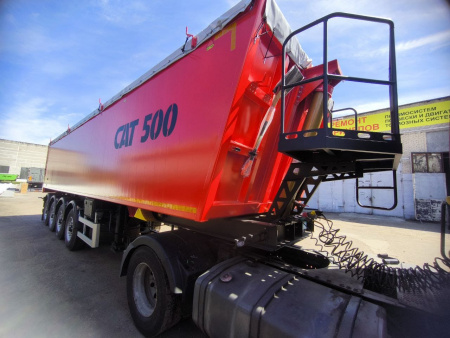 Самосвальный полуприцеп САТ 500 49 м3 алюминиевый 4 оси детальное фото - Spec-Trucks