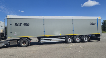 Самосвальный полуприцеп САТ 150 90 м3 с подвижным полом детальное фото - Spec-Trucks