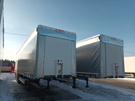 Шторный полуприцеп FLIEGL SDS 350 с кониками детальное фото - Spec-Trucks