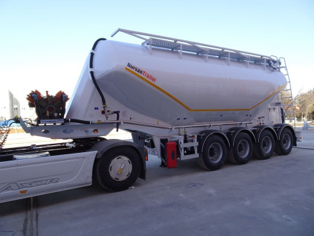 Полуприцеп материаловоз NURSAN ANRS2 35 м3 4 оси алюминиевый детальное фото - Spec-Trucks